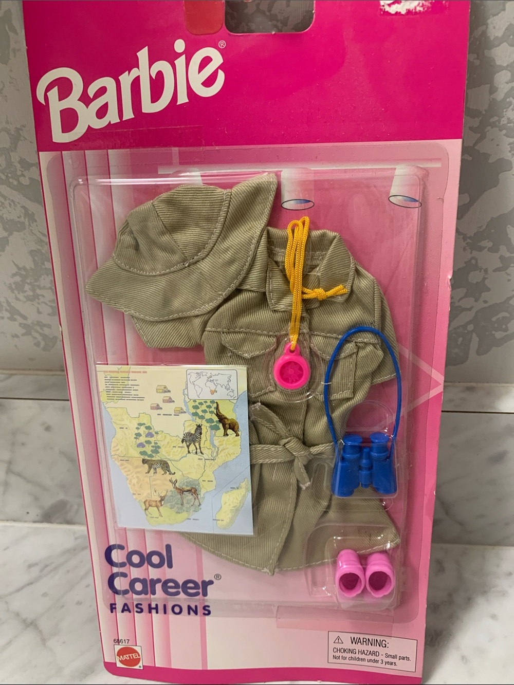 Barbie Safari Cool Career Outfit NEW Vintage   W/Map shoes Binoculars & Compass